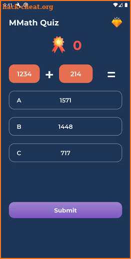 MMath Quiz screenshot