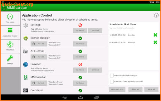 MMGuardian Tablet Security screenshot