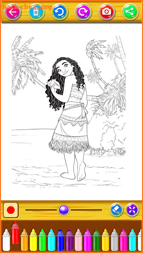 Moana coloring pages screenshot