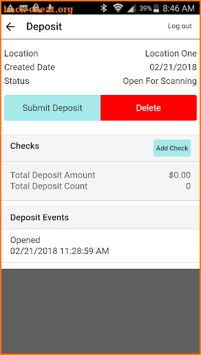 Mobile Business Deposit screenshot