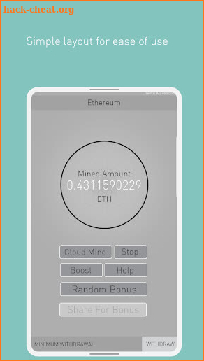 Mobile Cloud Miner screenshot