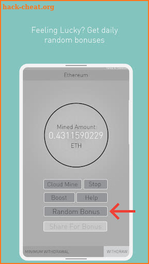 Mobile Cloud Miner screenshot