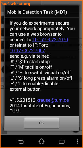 Mobile Detection Task MDT screenshot