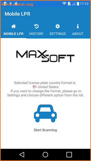 Mobile LPR screenshot