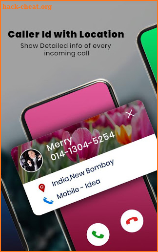 Mobile number location finding screenshot