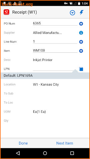 Mobile Supply Chain for EBS screenshot