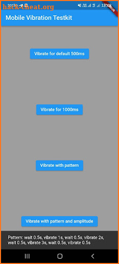 Mobile Vibration Testkit screenshot