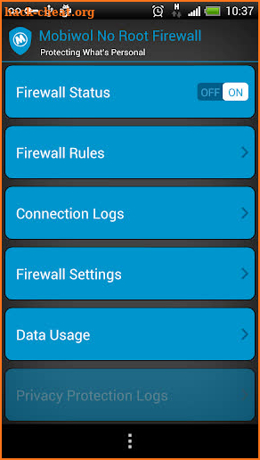 Mobiwol: NoRoot Firewall screenshot