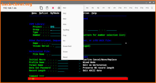 Mocha TN3270 for laptop screenshot