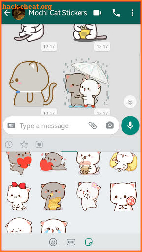 Mochi Peach Cat Stickers for WAStickerApps😍 screenshot