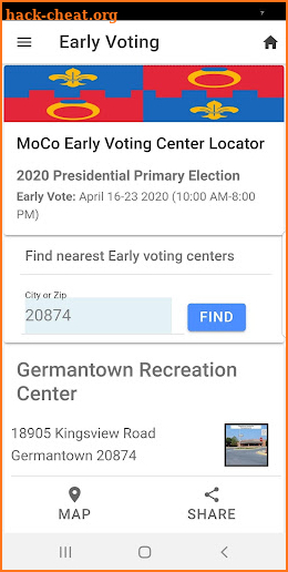 MoCo Voters App screenshot