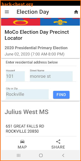 MoCo Voters App screenshot