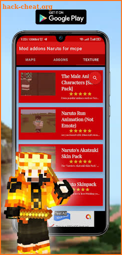 Mod addons Naruto for mcpe screenshot