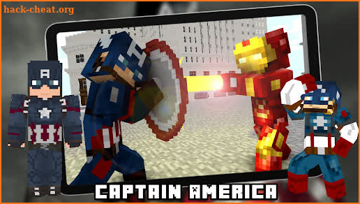 Mod Captain America SuperHero Minecraft screenshot