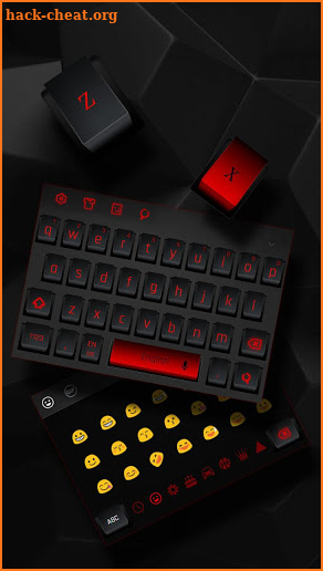 Modern Black Red Keyboard screenshot