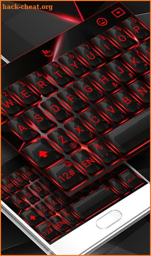 Modern Black Red Light Keyboard Theme screenshot