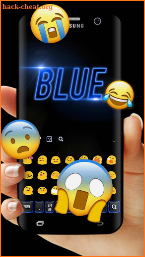 Modern Blue Keyboard screenshot