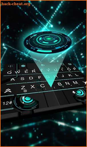 Modern Blue Tech Keyboard Theme screenshot