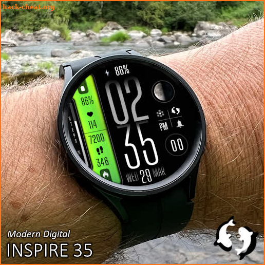 Modern Digital Watch Face IN35 screenshot