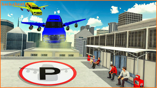 Modern Flying Car Limousine Taxi Simulator Games screenshot