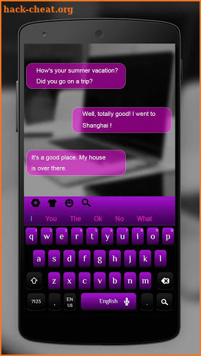 Modern Stylish Purple Black Fusion Keyboard screenshot