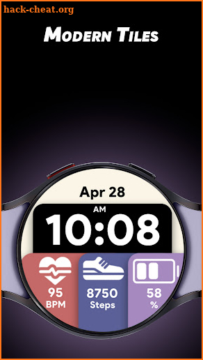 Modern Tiles - Watch face screenshot