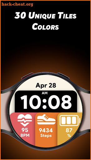 Modern Tiles - Watch face screenshot