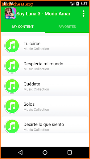 Modo Amar Musica - Soy Luna 3 screenshot