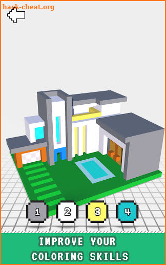 Modren Houses 3D Color by Number - Voxel Colouring screenshot