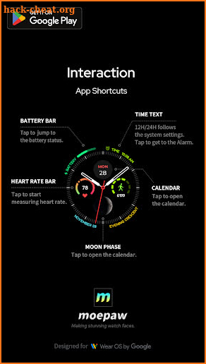 Moepaw Infograph Watch Face screenshot