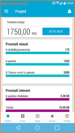 Moj Telenor screenshot