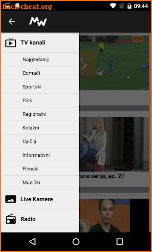 Moja webTV screenshot