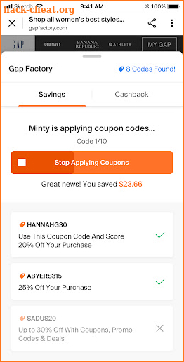 MoJo: Automatic Coupons & Cash Back screenshot