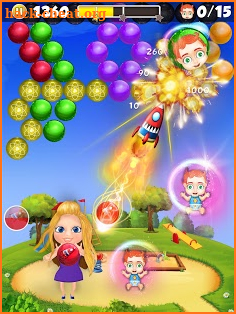 Mom Baby Rescue Bubble Shooting Game screenshot