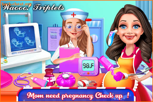 Mommy Birth Triplet Babies Learn Daily Professions screenshot