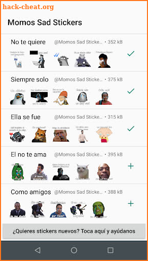 Momos Sad Stickers screenshot