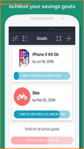 Money Box Savings Goals Pro screenshot