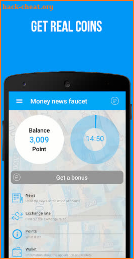 Money faucet. News. Earn money quickly. screenshot