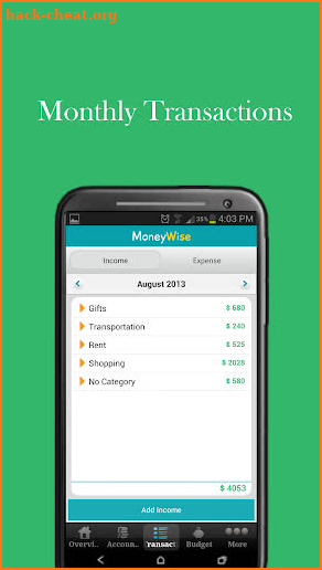 MoneyWise Home Budget Expenses screenshot