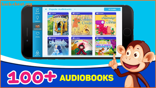 Monkey Stories: books, reading games for kids screenshot