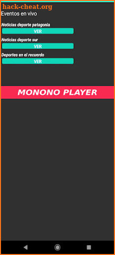 Monono Play fútbol Tv Player screenshot