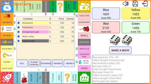 Monopolist - Business Dice Board screenshot