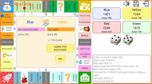 Monopolist - Business Dice Board screenshot