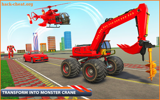 Monster Crane robot Car – Excavator robot game screenshot