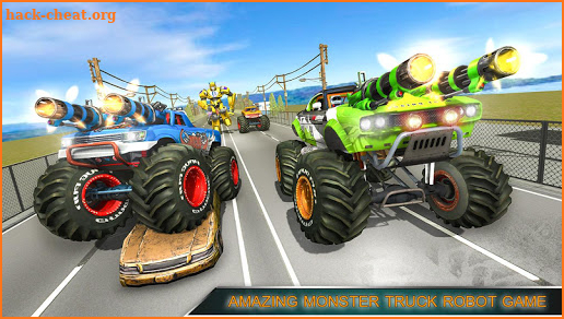 Monster Truck Racing Games: Transform Robot games screenshot