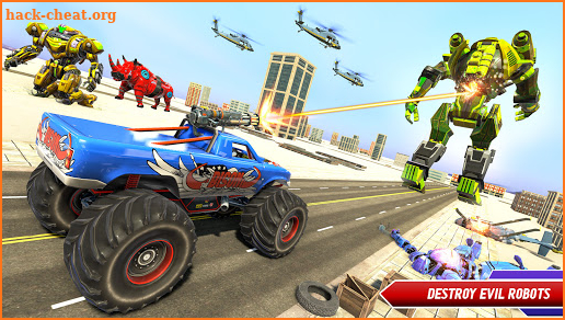 Monster Truck Robot Wars Games Rhino Robot Game screenshot