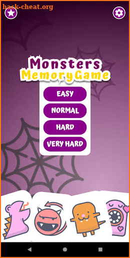 Monsters memory game for kids screenshot