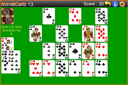 Monte Carlo Solitaire screenshot