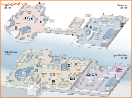 Monterey Bay Aquarium Indoor Map 2019 screenshot