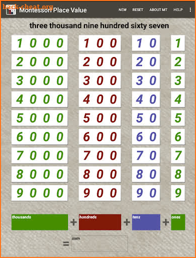 Montessori Place Value screenshot